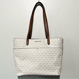 MICHAEL KORS- BEDFORD MD PKT Tote Bag Mini MK Logo in Vanilla/LUGG